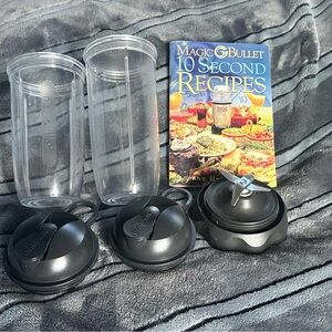 Nutra Bullet blender accessories with Magic bullet Recipe Book